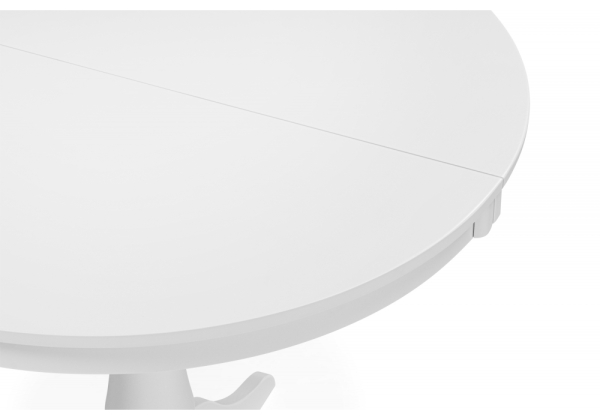 Стол деревянный Амадей 90(130)x90 белый матовый