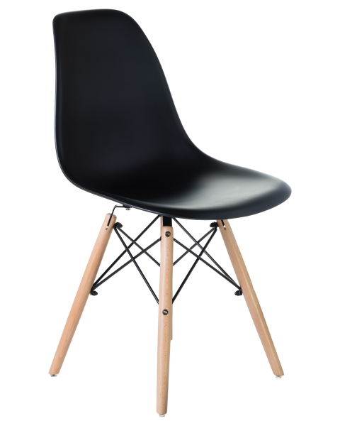 Стул обеденный LMZL-PP623 ножки светлый бук сиденья черный