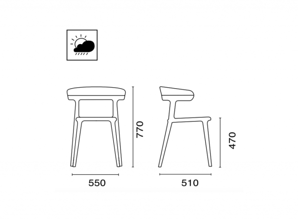 Кресло пластиковое PAPATYA Luna белый