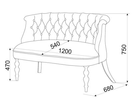 Диван Бархат эмаль белая, G08 - морковный