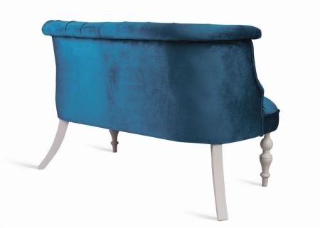 Диван Бархат эмаль белая, 34 - королевский синий
