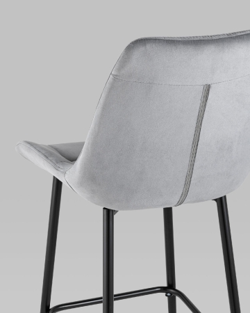 Стул барный Флекс велюр серый