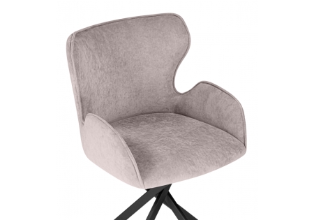 Стул на металлокаркасе Карлайл латте brendy smoke 04, черный