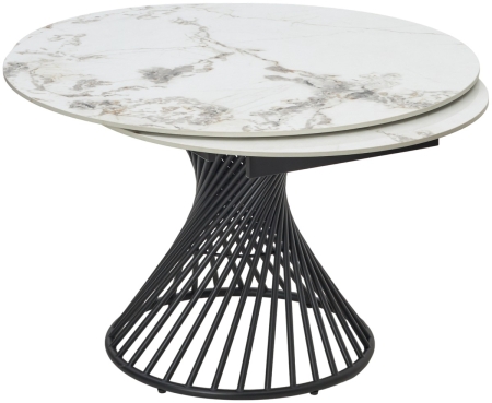 Стол BUENO 120 GLOSS GOLDEN JADE SOLID CERAMIC, BLACK