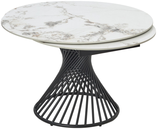 Стол BUENO 120 GLOSS GOLDEN JADE SOLID CERAMIC, BLACK