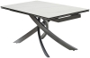 Стол ESTEBIO 160 KL-99 белый мрамор матовый, итальянская керамика, Серый металлик
