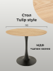 Стол Tulip style 90 черный, орех
