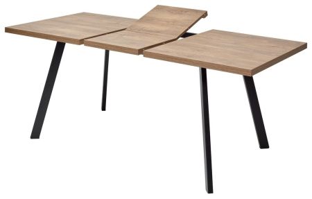 Стол BRICK M 140 дуб канзас, черный