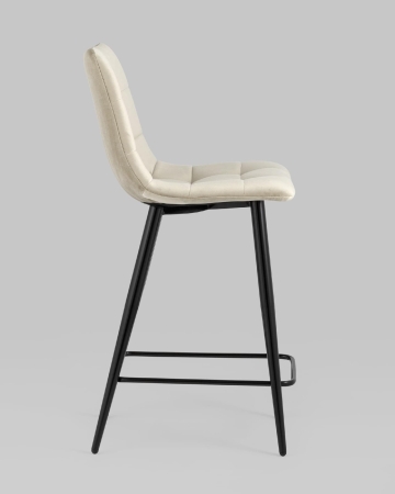 Стул полубарный Джанго велюр бежевый высота сиденья 60 см