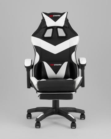 Кресло спортивное TopChairs MG-7019 черно-белый фото в интернет-магазине Stoolmarket