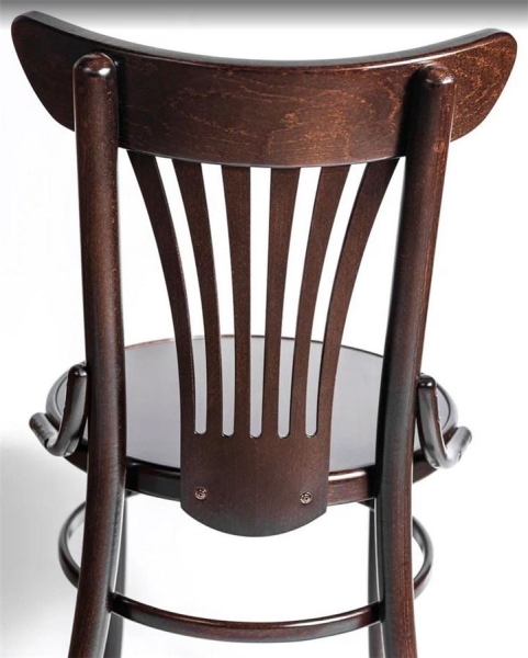 Деревянный стул венский Uranus темный орех с твердым сиденьем