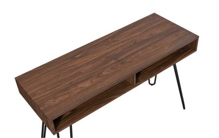 Стол письменный D-003 орех, матовый черный