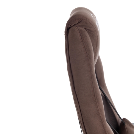 Кресло DRIVER флок и ткань, коричневый