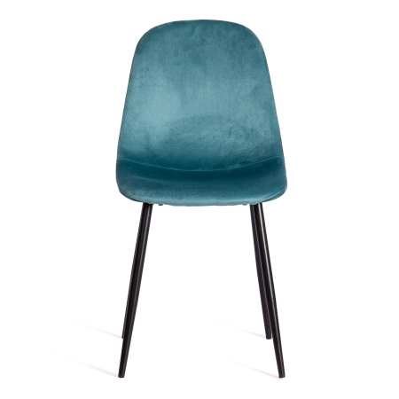 Стул BREEZE (mod. 4724) вельвет и металл, 44х53х87 см, темно-бирюзовый и черный
