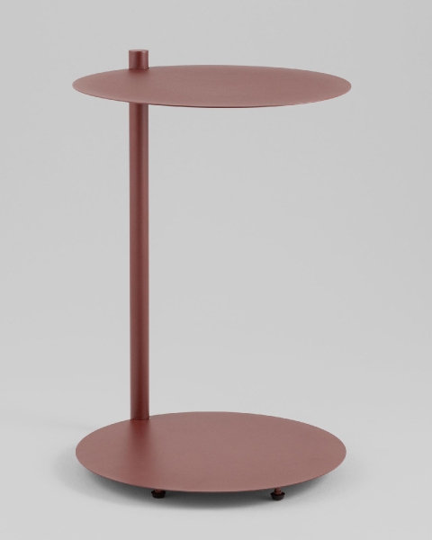 Журнальный столик Siara металл бордовый