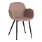 Кресло VALENTINO (mod. PC45-2) металл/экокожа/ткань, коричневый/черный