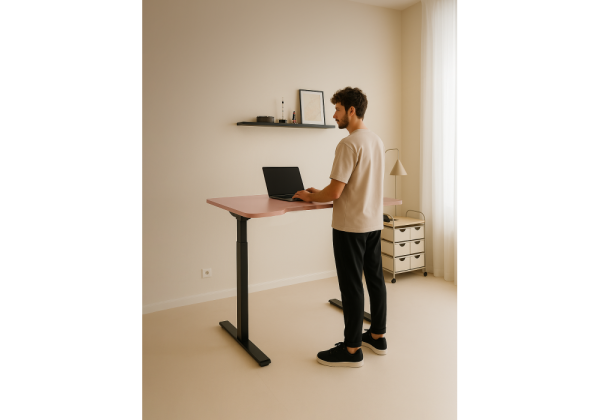 Компьютерный стол Маркос 140х80 розовый, черный