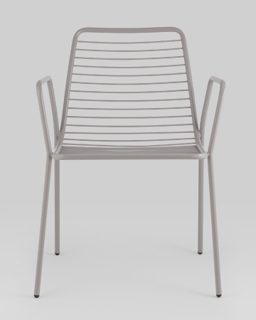 Стул с подлокотниками Дели металл серый