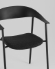 Стул Eila с подушкой пластик черный