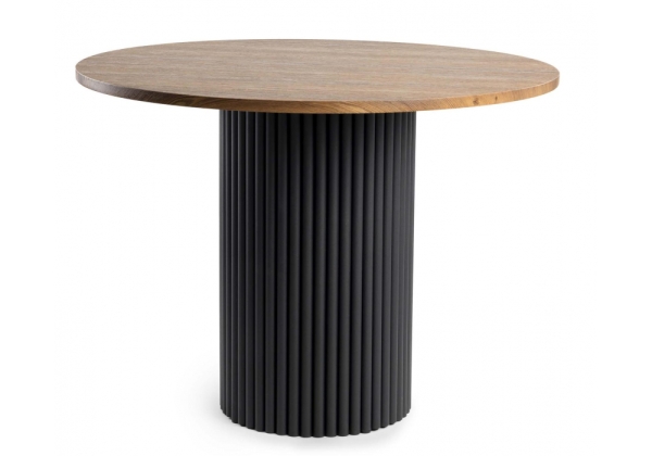 Стол деревянный Барел 100 орех кантри, черный