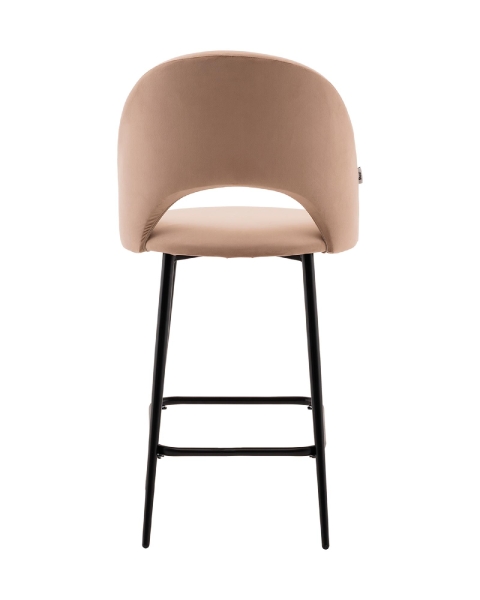 Стул полубарный Меган велюр бежевый Стул полубарный Меган велюр бежевый