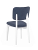 Стул "Орион" белая эмаль, ткань Classic синий