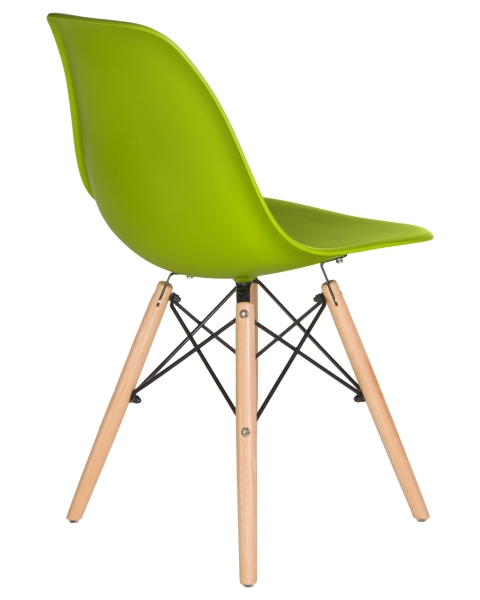 Стул обеденный LMZL-PP623 ножки светлый бук сиденья салатовый