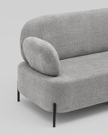 Диван Кэнди ткань букле светло-серый