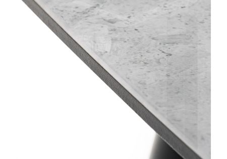 Стеклянный стол Рамси мрамор серый