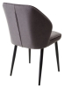 Стул VENA цвет B28 темно-серый, велюр, черный каркас