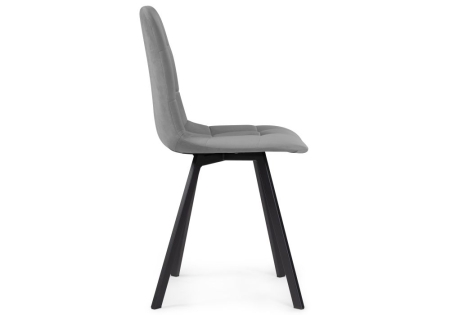 Обеденная группа Эделин светло-серый, дуб делано темный, черный матовый