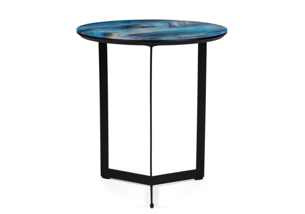 Журнальный стол Роб D-450 45х50 лазурит, черный