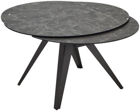 Стол AKSEL 130 цвет Mona Lisa Cерый мрамор, керамика, темно-серый