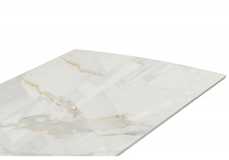 Керамический стол Комильфо 120(180)x80 белая шагрень, белый