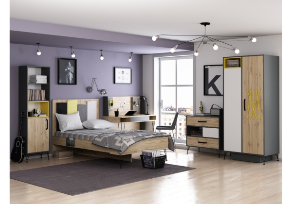 Стол Нобира антрацит, дуб ирландский