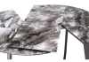 Стол Алингсос черная шагрень, мрамор серый