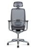 Кресло офисное Hertz серый, ткань и металл, мягкое сиденье, с подлокотниками