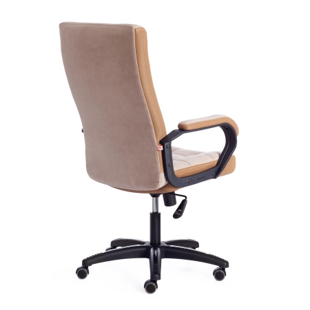 Кресло TRENDY флок и ткань, бежевый и бронза