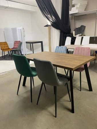 Стол BRICK M 120 дуб канзас, черный