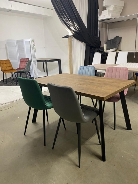 Стол BRICK M 120 дуб канзас, черный