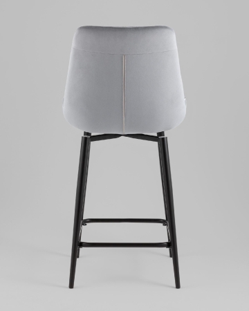 Стул полубарный Флекс с поворотным механизмом велюр велютто серый