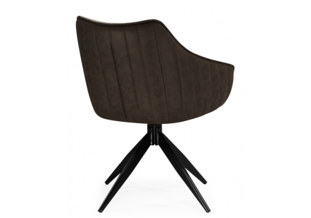 Стул на металлокаркасе Kansas коричневый, кремовый, черный