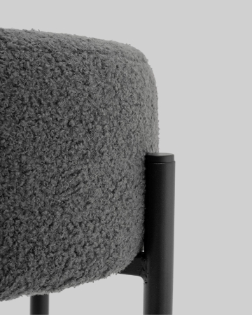Стул барный Беккет букле темно-серый