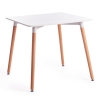 Стол JOHN (T1003) МДФ, дерево, 80х80х75 см, белый, натуральный