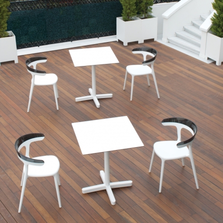 Кресло пластиковое PAPATYA Luna белый