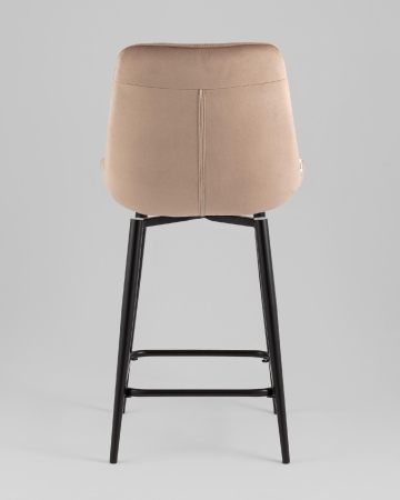 Стул полубарный Флекс с поворотным механизмом велюр капучино