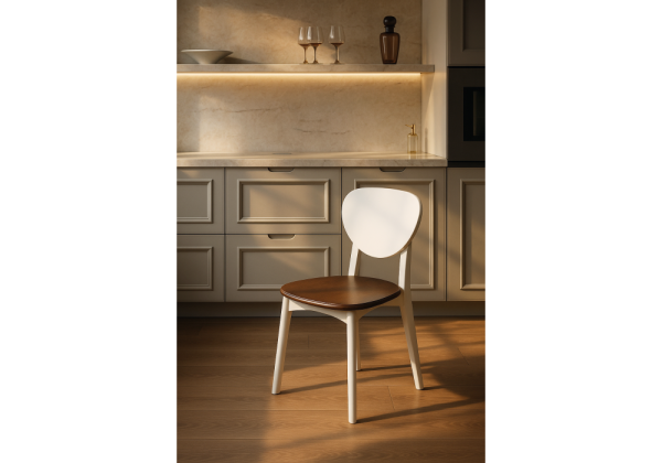 Стул деревянный Окава белый, миланский орех