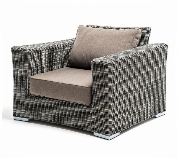 "Боно" кресло из искусственного ротанга, графит