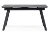 Керамический стол Норман 140(200)х80 серый мрамор, черный