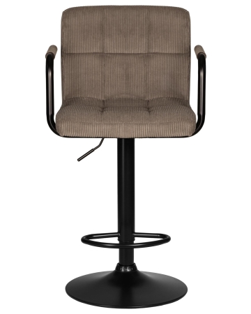 Стул барный KRUGER ARM BLACK какао вельвет